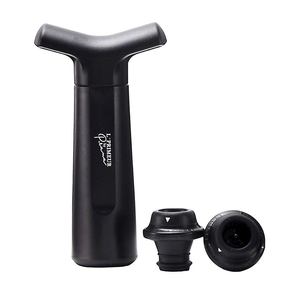 Kit Bomba Vácuo Vinho Hermética Adega Preto L`Primeur Prana