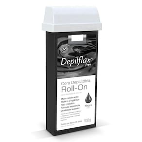 Cera Depilatória Depilflax Roll-On Negra 100G