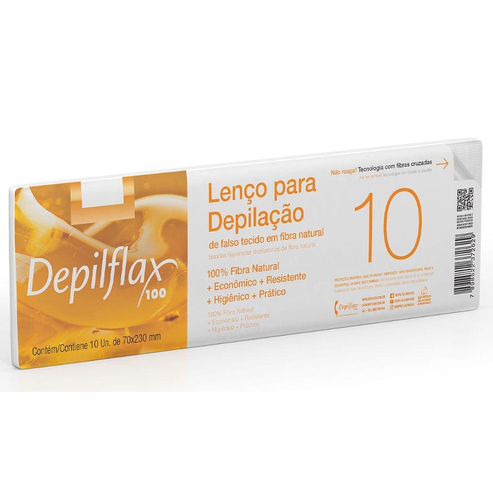 Lenço Para Depilação Depilflax De Falso Tecido C/10