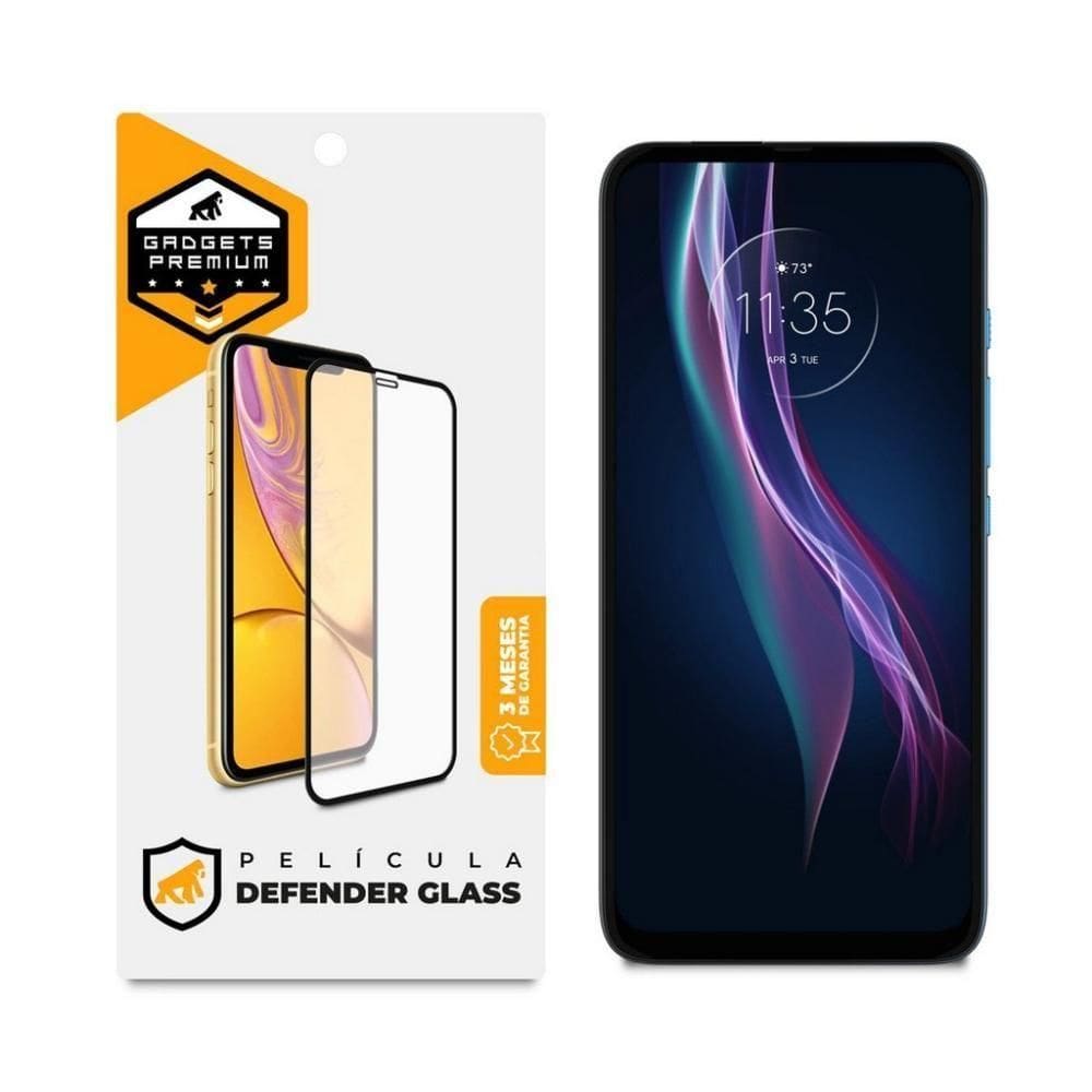 Película Defender Glass Para Motorola Moto One Fusion - Preta - Gshield