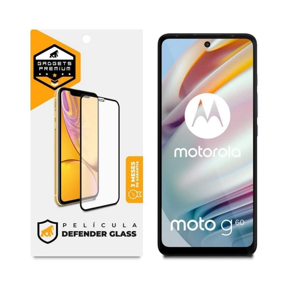Película Defender Glass Para Motorola Moto G60 - Preta - Gshield