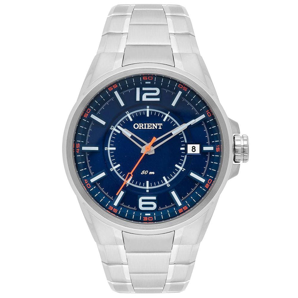 Relógio ORIENT masculino prata analógico MBSS1314 DOSX