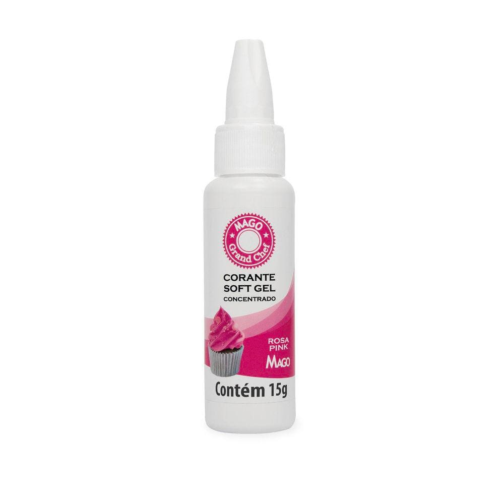 Corante Soft Gel Rosa Pink 15g Mago