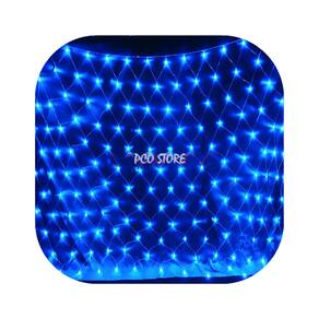 Pisca Rede 320 Led 2,5m x 2,0m 8 Funções Azul Decor Natal 220V