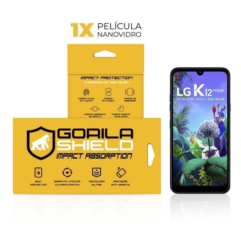 Película De Nano Vidro Para Lg K12 Prime 2019 - Gorila Shield
