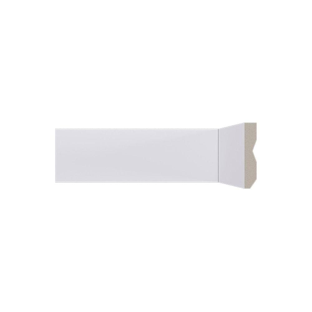 Rodapé de Poliestireno 7cm x 13mm x 2,40m Liso LEV71 Santa Luzia - caixa com 12 m - Branco