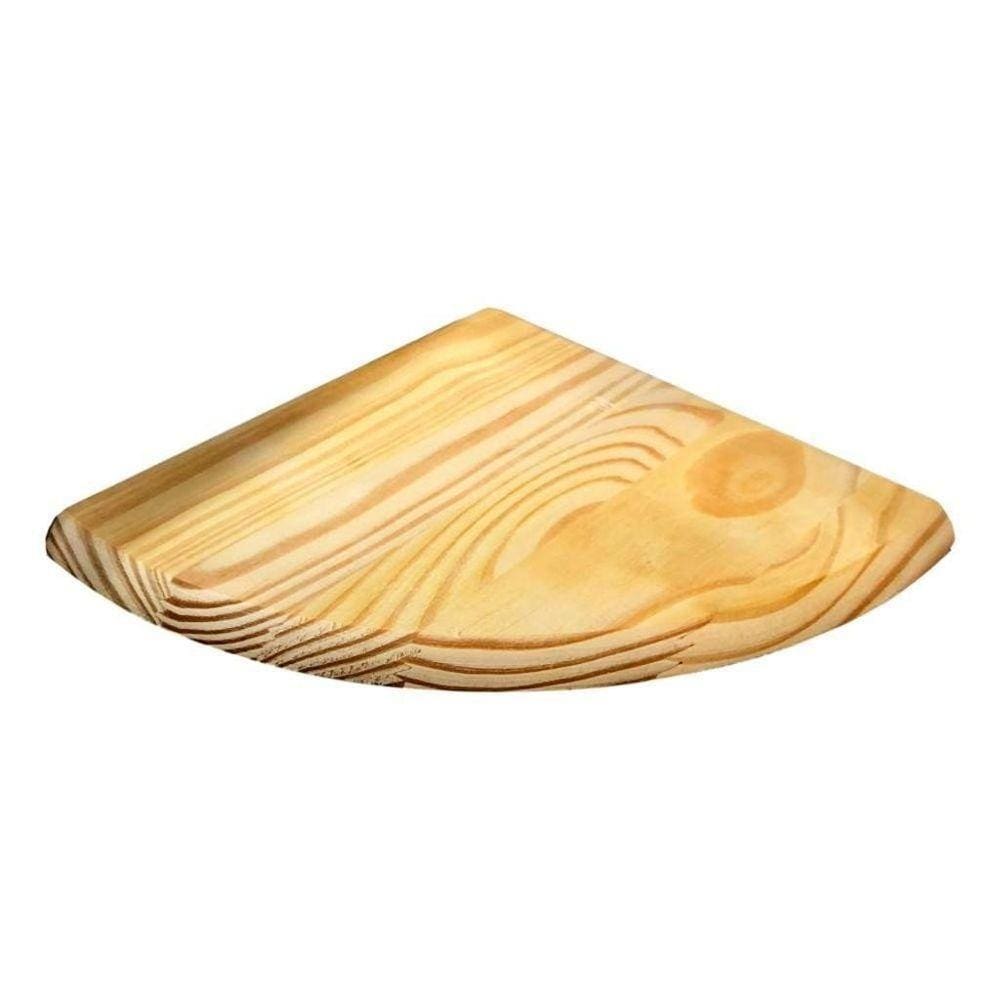 Kit 9 Prateleiras De Canto Em Pinus 34Cmx25Cm
