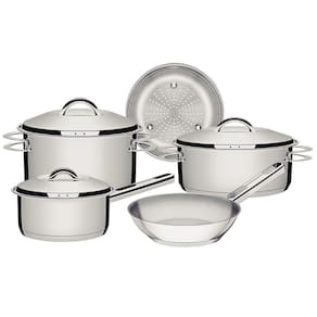 Conjunto de Panelas Tramontina Solar 5 Peças Aço Inox Fundo Triplo - 65510/780