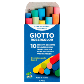 Giz escolar antialérgico Colorido para lousa 10 unid Giotto