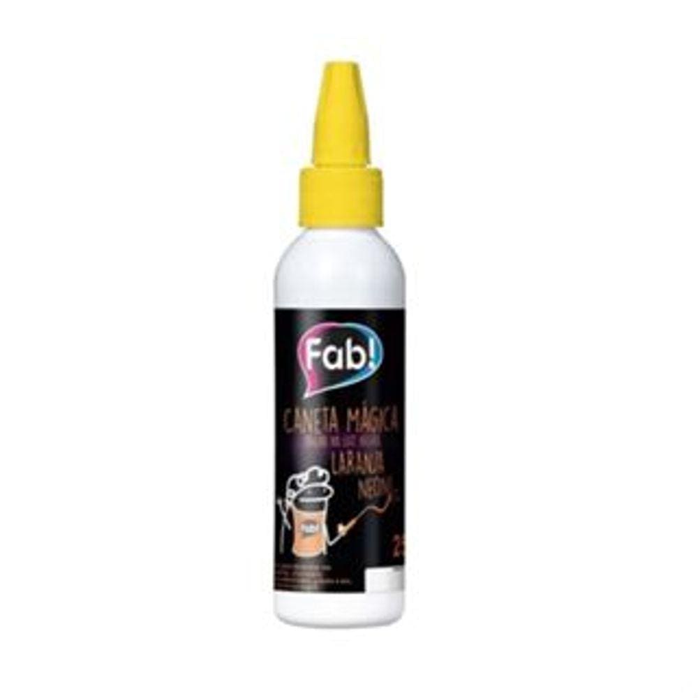 Caneta Mágica Alimentícia Fab 60g Laranja Neon (Brilha na Luz Negra)
