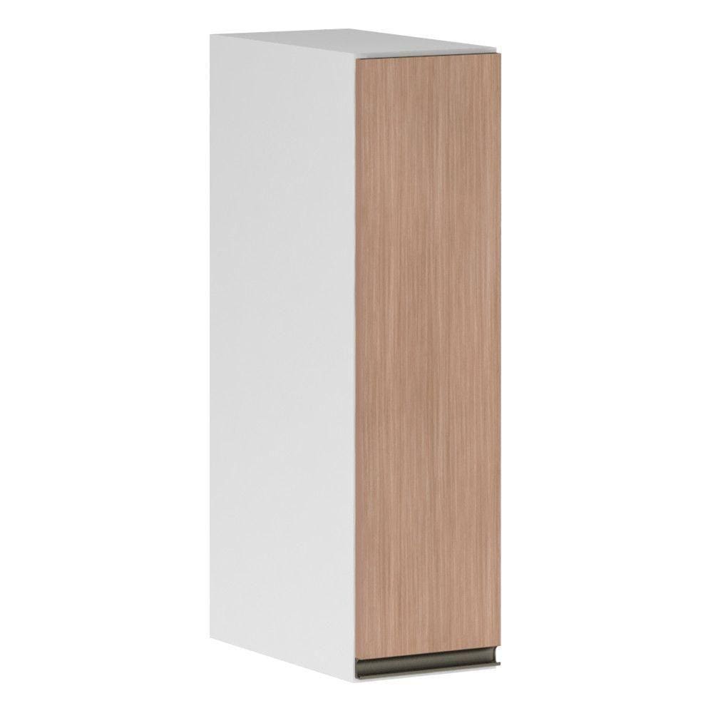 Armário Perola 20 Cm 1 Porta Luciane Branco Polar C/Cumaru