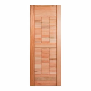 Folha de Porta Maciça 210x80cm Eucalipto Pm96 Cruzeiro Portas Marroml Nude