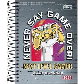 Agenda Diária Espiral Pepper Preta M4 2024 - Tilibra Agenda Masculina Decorada