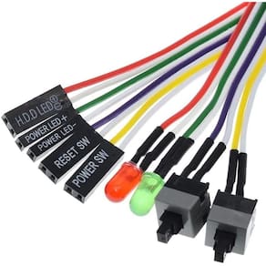 Cabo Interruptor Botão Power+botão Reset Led Hdd E Led Power