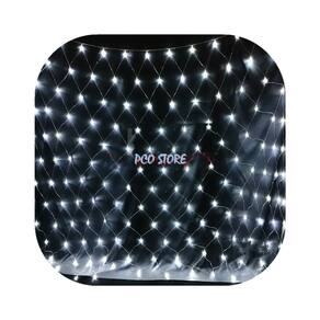 Pisca Rede 320 Led 2,5m x 2,0m 8 Funções Branco Frio Decor Natal 220V