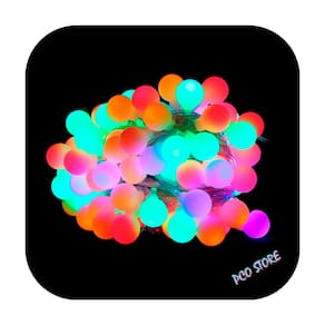 Cordão Led Fio Luz Varal Pisca 40 Bolinhas 6m Fro Transparente Colorido Bivolt