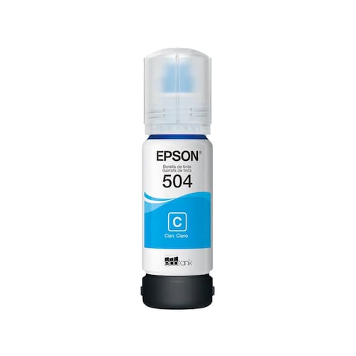 imagem-Garrafa de Tinta Epson EcoTank T504 Ciano
