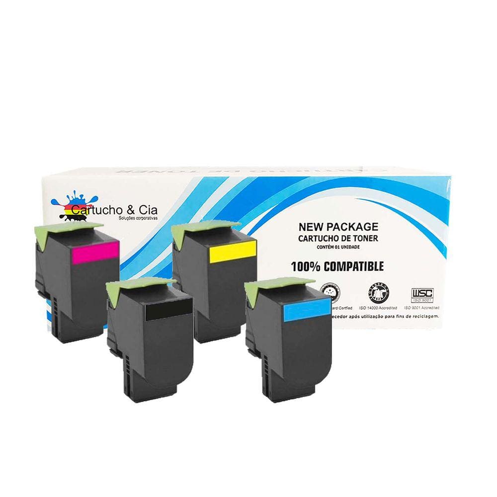 Toner Compatível Lexmark [70C8HY0] CS510dn CS510DE CS510DHE CS510DTHE Yellow 4.000 Páginas - Cartucho & Cia.