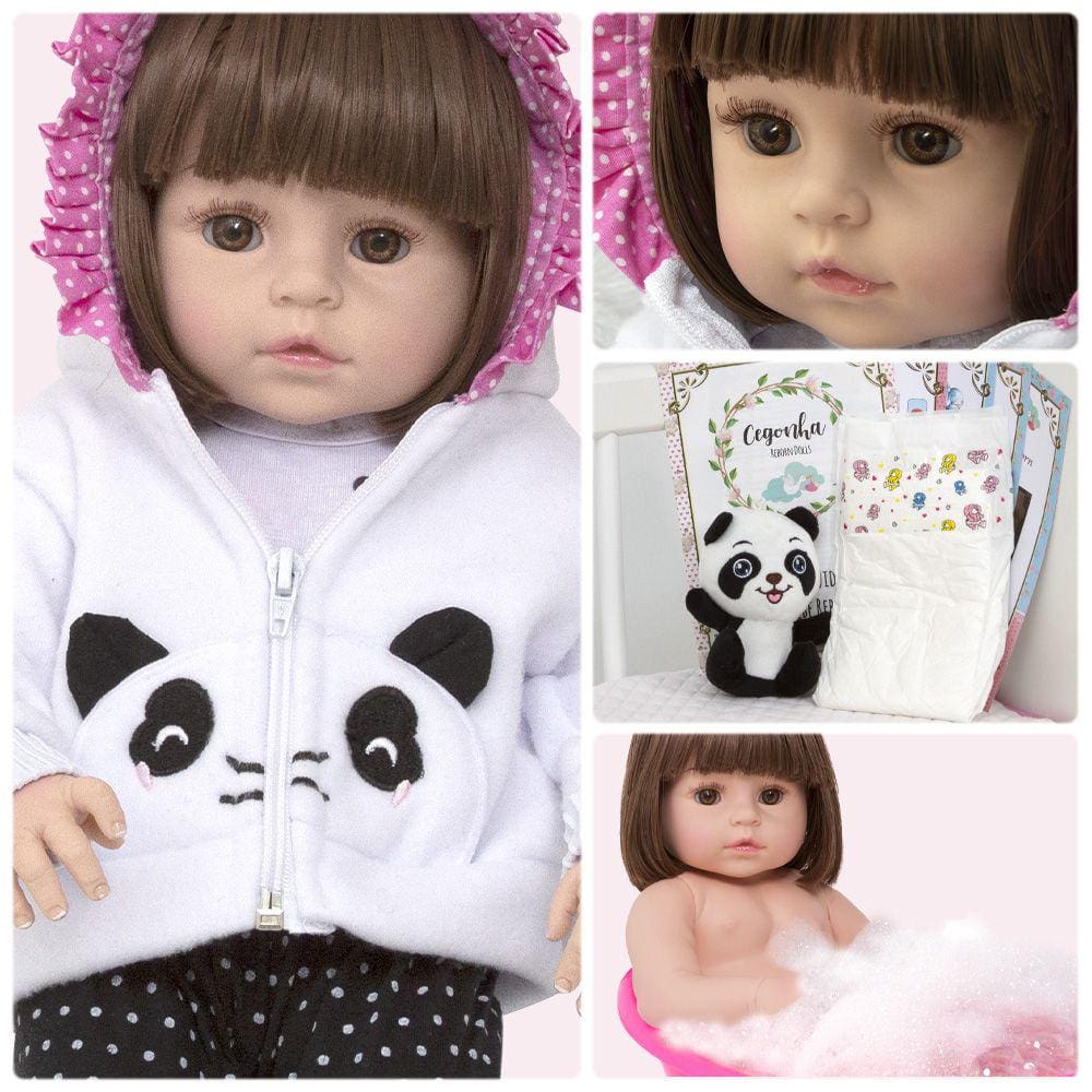 Bebe reborn silicone boneca mariana delicada 48 cm store doll