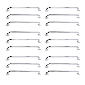 Alça de Apoio Barra 70cm Inox Kit 18 Unidades Idoso Cadeirante Deficiente Banheiro Box Corrimao Parede Segurança Acessibilidade Suporte