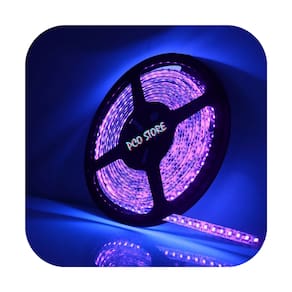 Fita De Led 2835 Ultravioleta 120 Led Negra Aquário 5m Prova Dágua Ip67 12v