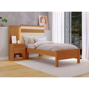 Cama Solteiro 90cm Granada Freijó/Off White