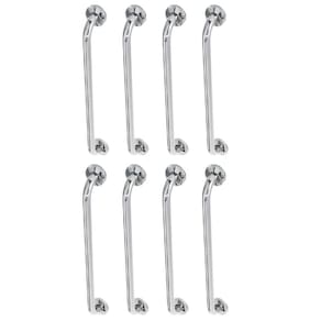 Alça de Apoio 60cm Barra Inox Acessibilidade Kit 8 Unidades Gestante Idoso Anti Queda Segurança Banheiro Box Corrimao Escada Parede Suporte