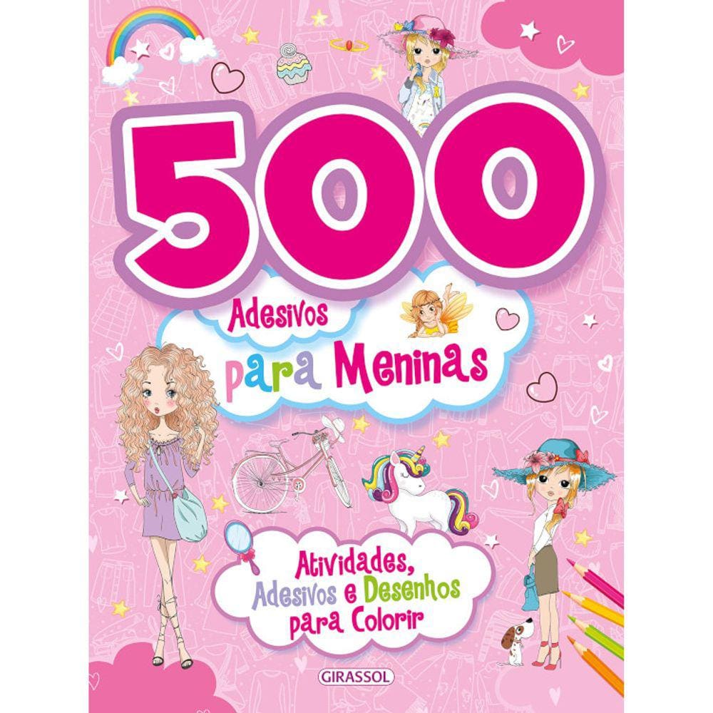 500 Adesivos Para Meninas - Rosa