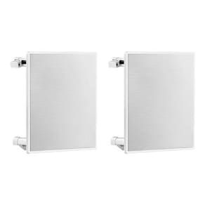 Par Caixa De Som De Embutir Arandela Frahm 31832 6 Polegadas 8 Ohms 40W RMS Branca Quadrada