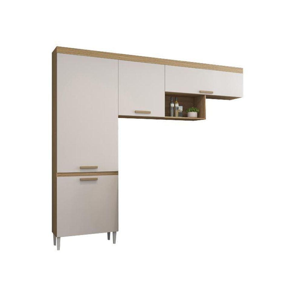 Cozinha Naiomi 4 Portas Atacama/Off White - Aramóveis