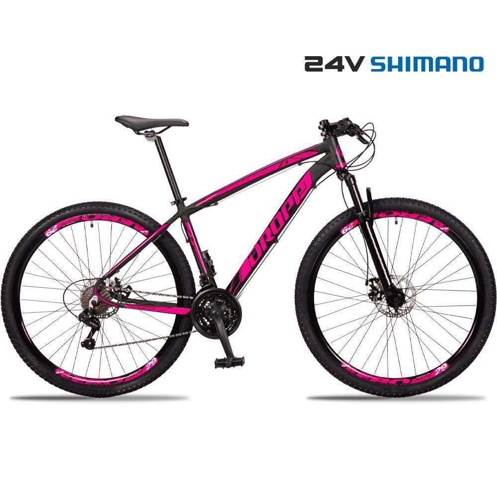 Bicicleta Dropp Z3 Disc M T19 Aro 29 Susp. Dianteira 24 Marchas - Preto/rosa