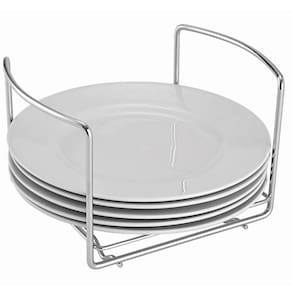 Suporte Porta Pratos de Mesa Posta Bancada Aramado para Guardar Organizador Armário Masutti