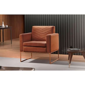 Poltrona Apolo Luxo Base Bronze Castellar Móbile