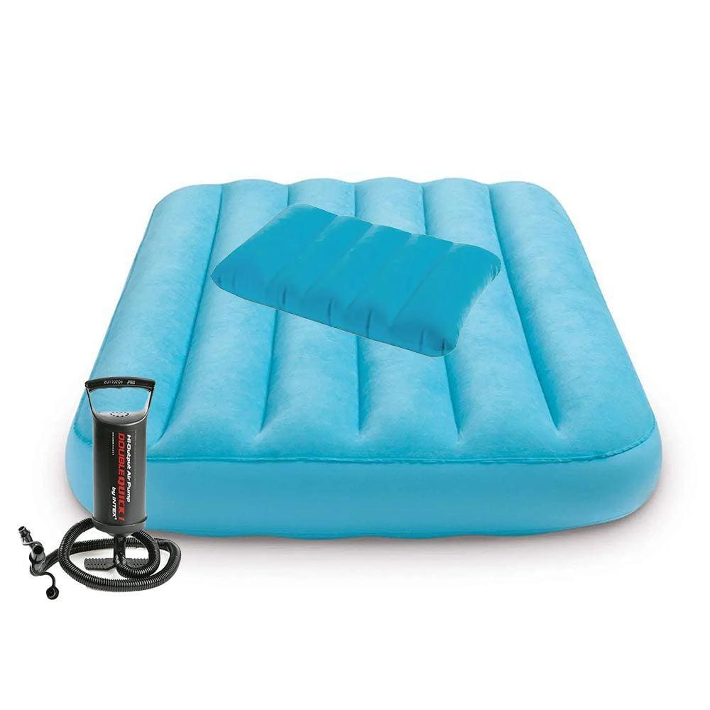 Kit Colchão Inflável Infantil + Travesseiro + Bomba Intex