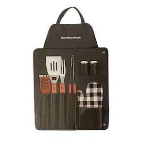 Kit Churrasco 8 Peças Aço Inox E Madeira - Hamilton Beach