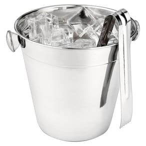 Balde de Gelo 900 ml com Pegador em Aço Inox Hauskraft