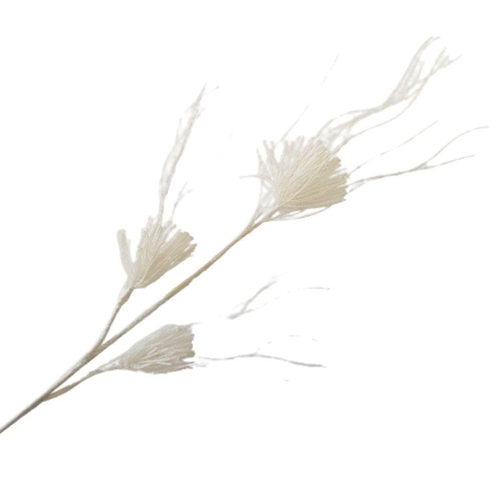 Galho Decorativo Silicone Branco 80cm