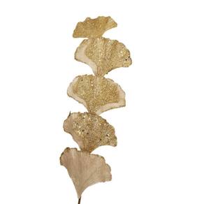 Galho Decorativo Veludo Champanhe E Dourado 70cm 70cm
