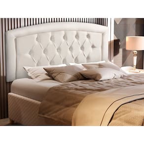 Cabeceira Casal Painel Cama Box América 1.40 Suede Areia