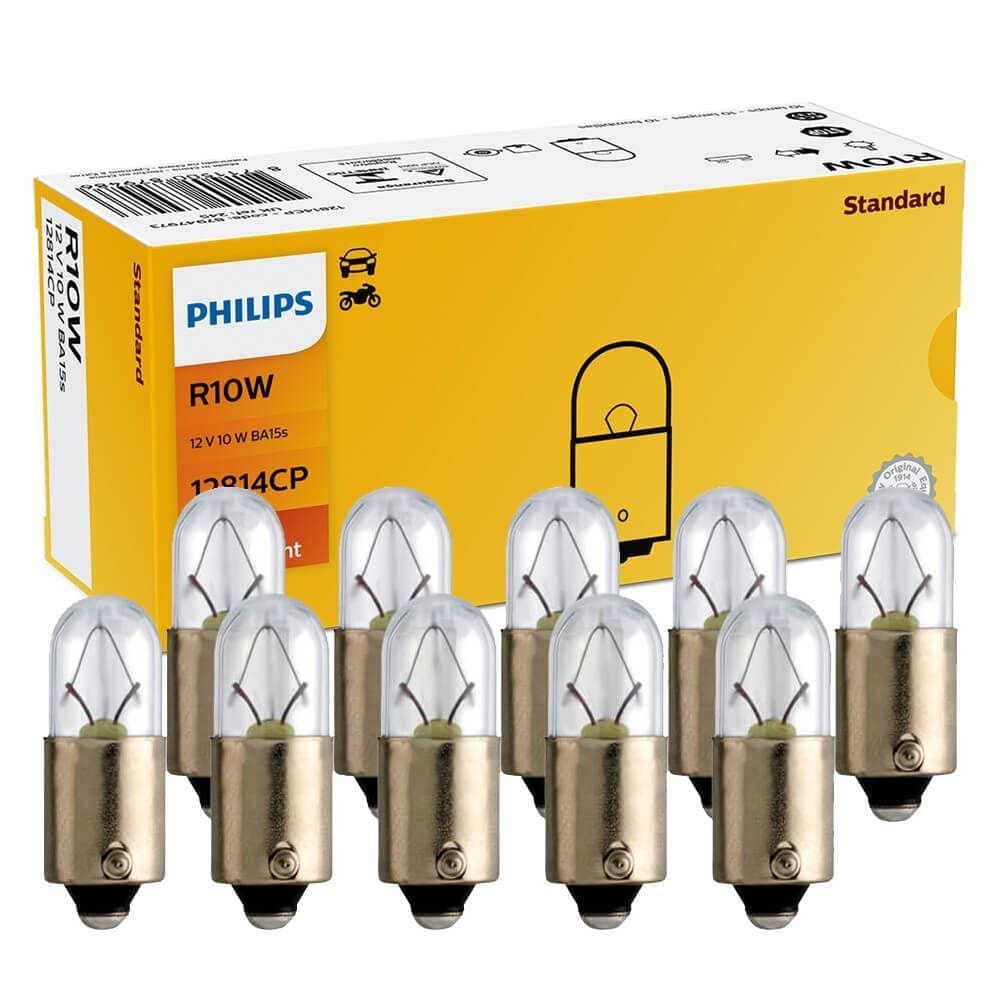 Kit 10 Lâmpada Philips R10w 12v Tipo 67 Ba15s Sinalização