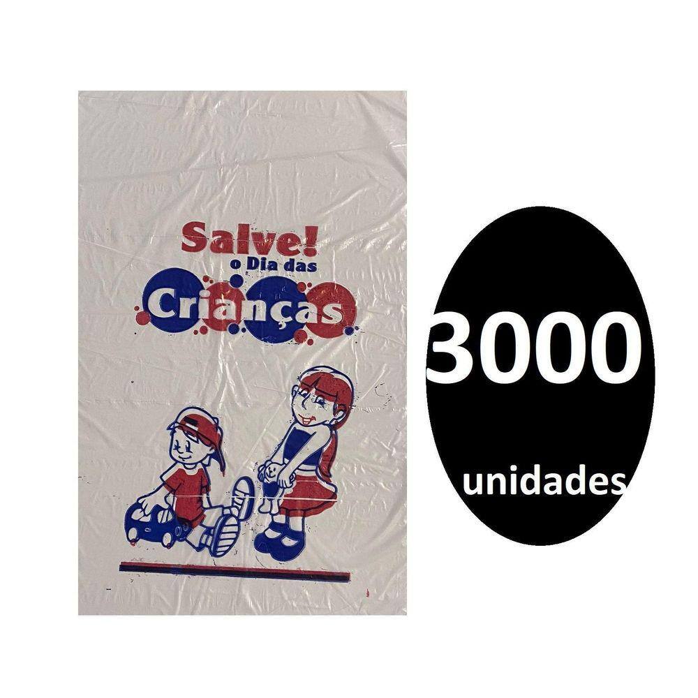 Kit 3000 Sacos De Plástico Salve O Dia Das Crianças 16X24