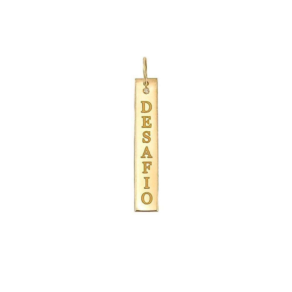 Pingente Desafio 1 Diamante Em Ouro 18K