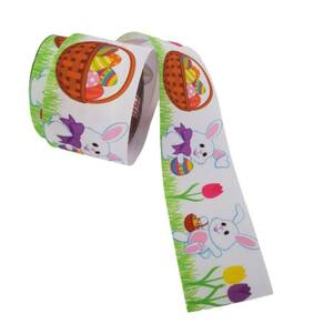 Fita Poliéster Com Coelhinhos Coloridos Comp 9.14m