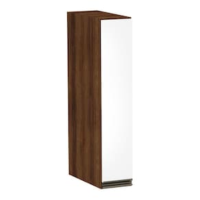 Armário Aéreo 15cm 1 Porta Nogueira C/Branco Polar