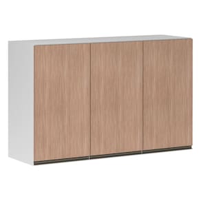 Armário Perola 120cm 3 Portas Branco Polar C/Cumaru