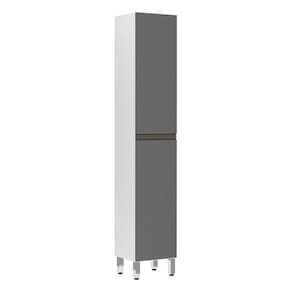 Paneleiro Perola 40 Cm Raso Branco Polar Com Cinza Puro