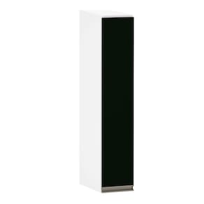 Armário Aéreo 15cm 1 Porta Pérola Branco Polar C/Preto Txt