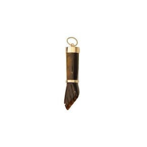 Pingente Figa Olho De Tigre 29X6Mm Em Ouro 18K
