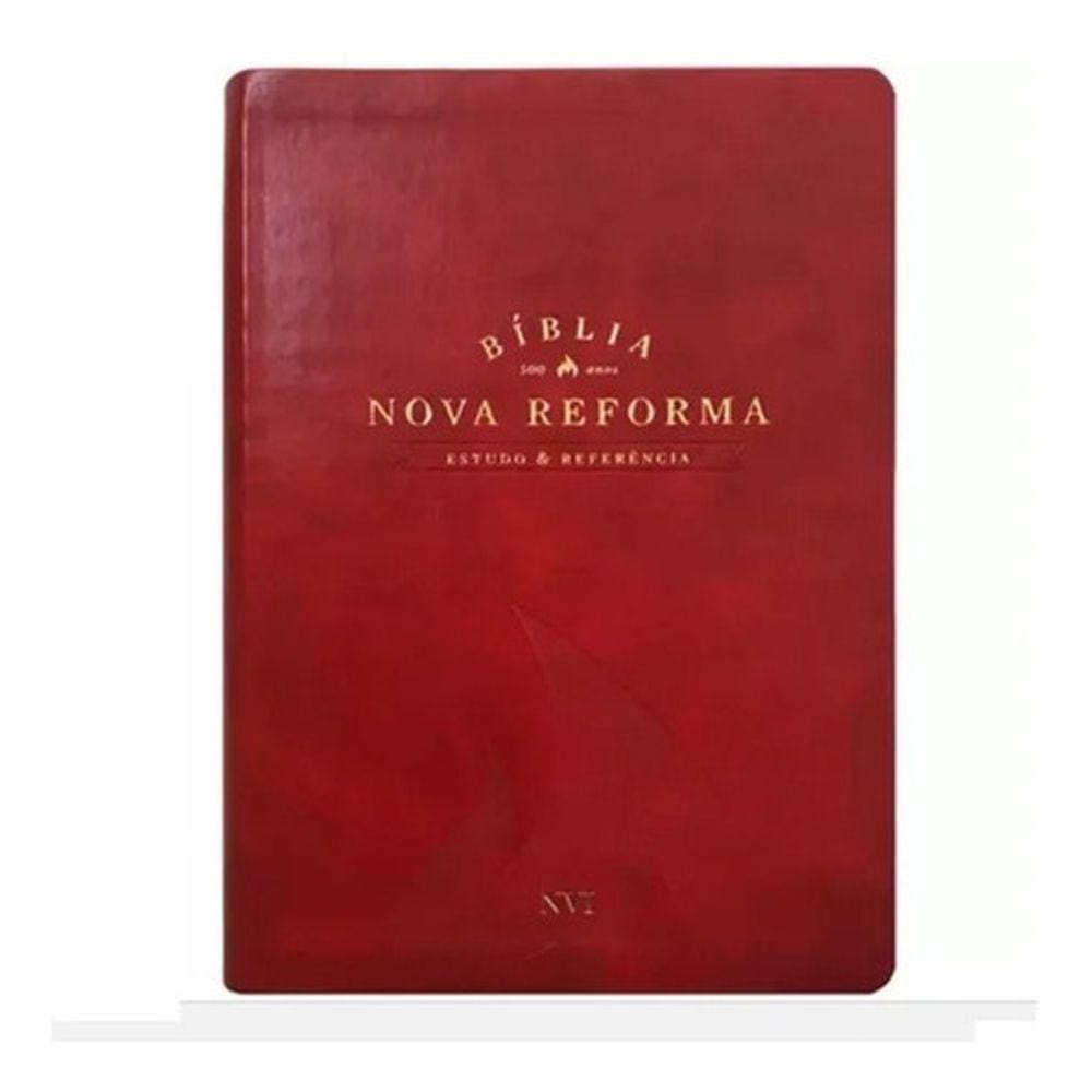Bíblia Nova Reforma  Nvi  Letra Média  Capa Luxo Vermelha