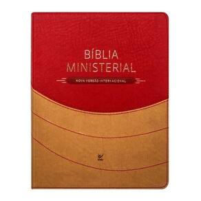 Bíblia Ministerial | N V I | Capa Marrom Claro E Vermelho